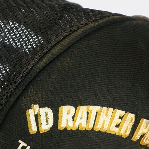 Vintage 70s/80s Harley Davidson Push A Harley Ride A Rice Burner Snapback Hat - Picture 4 of 10